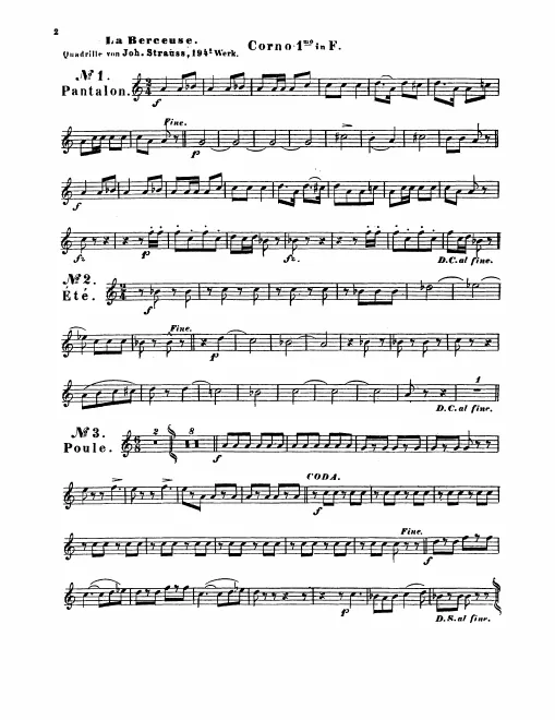 Horn 1, 2, 3, 4 (F)