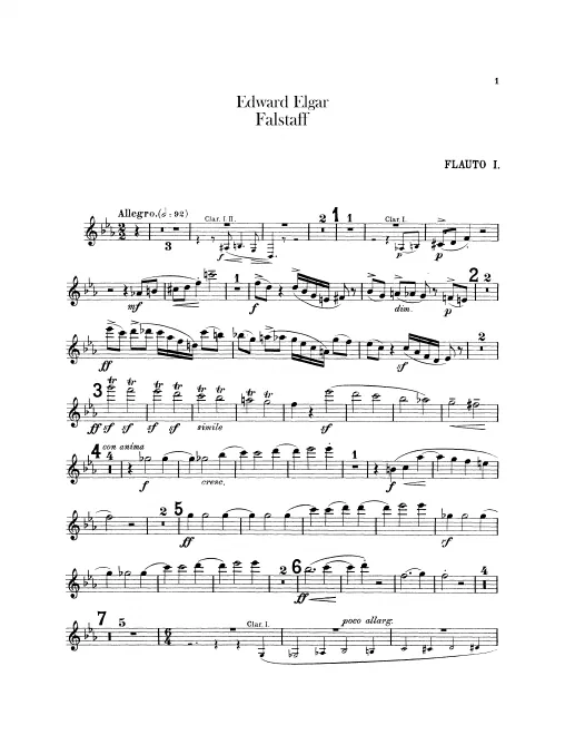 Flute 1, 2, Piccolo