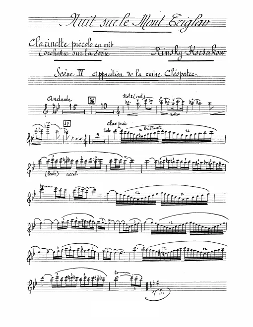 E Clarinet, D Clarinet
