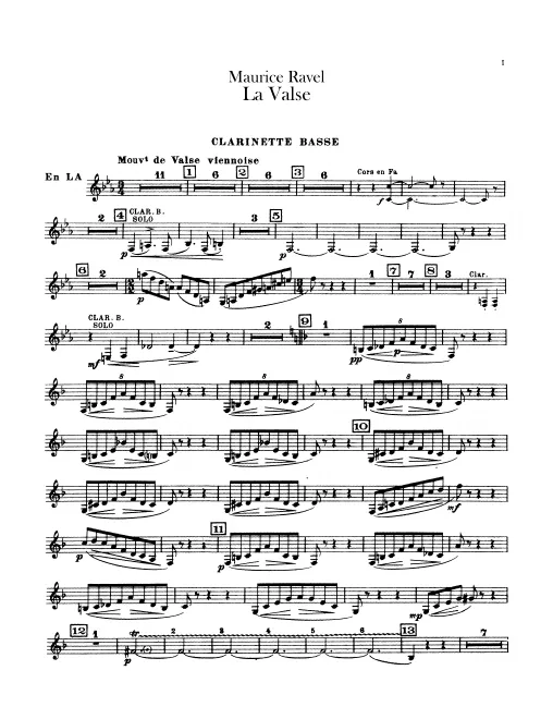 Bass Clarinet (A, B)