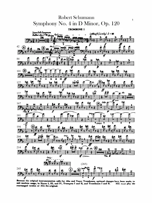Trombone 1, 2, 3 (with bar numbers)