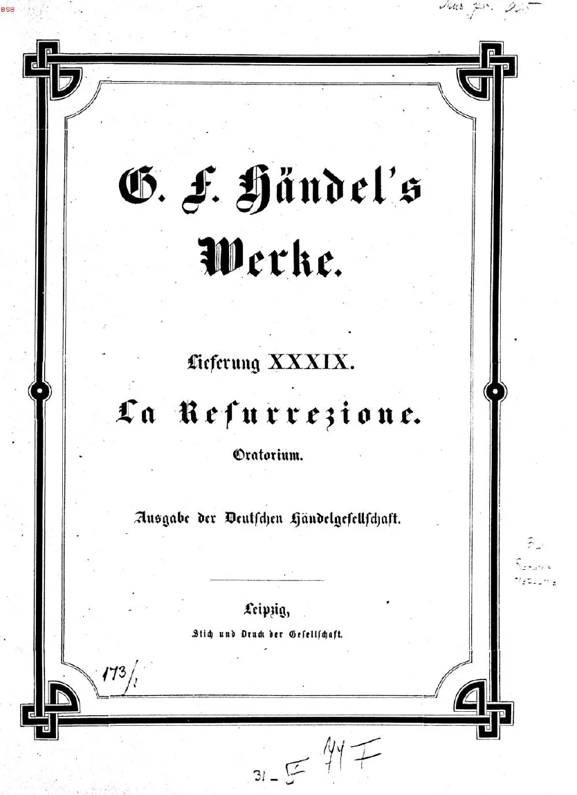 39. La resurrezione: Oratorio (1878)