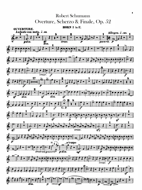 Horn 1, 2 (in E)