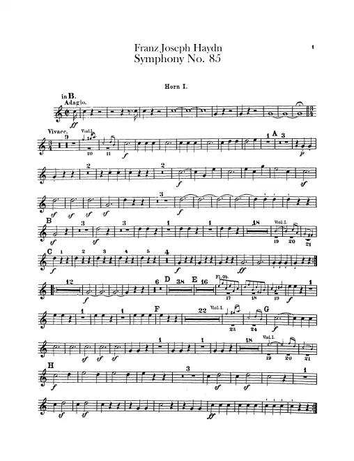 Horn 1, 2 (B/E)