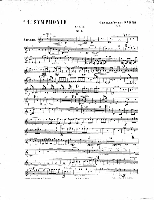 Horn 1, 2 (E/G/E/F), 3, 4 (C/E/E)