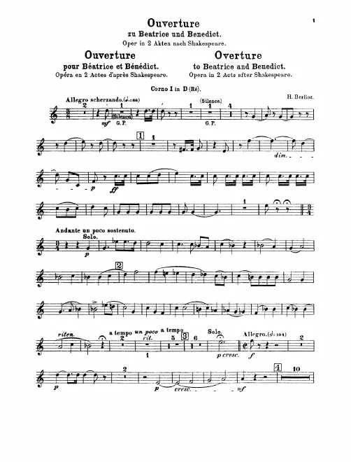 Horn 1, 2, 3, 4 (D, G)