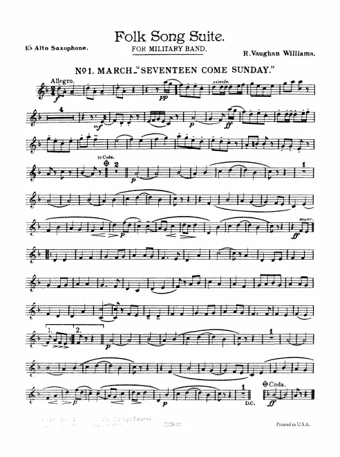 Alto Sax (E), Tenor Sax (B), Baritone Sax (E)