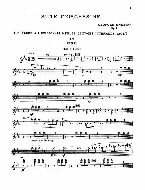 Piccolo, Flute 1, 2