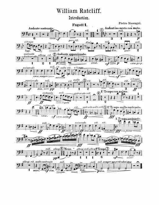 Bassoon 1, 2, Contrabassoon
