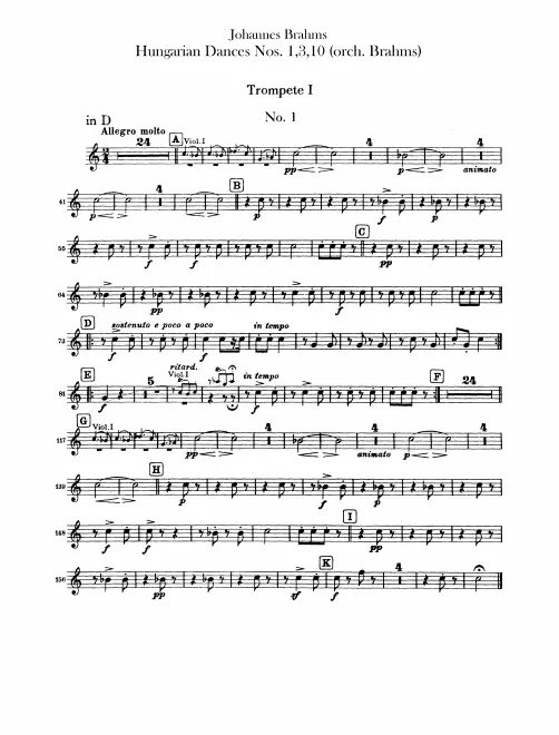 Trumpet 1, 2 (D, F)