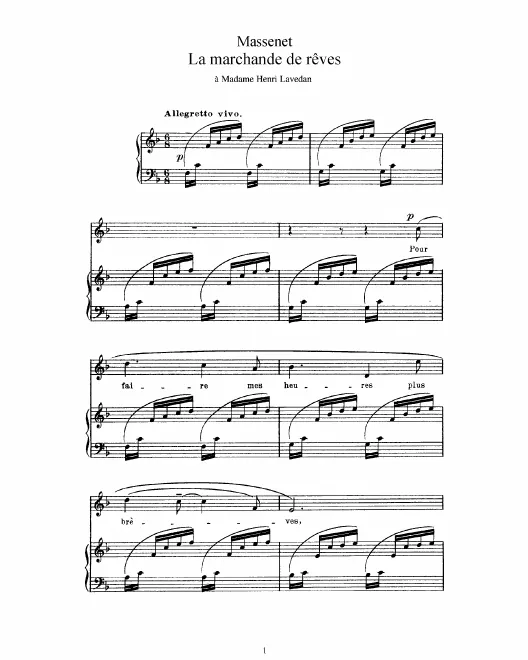 Complete Score (F Major: high voice and piano)
