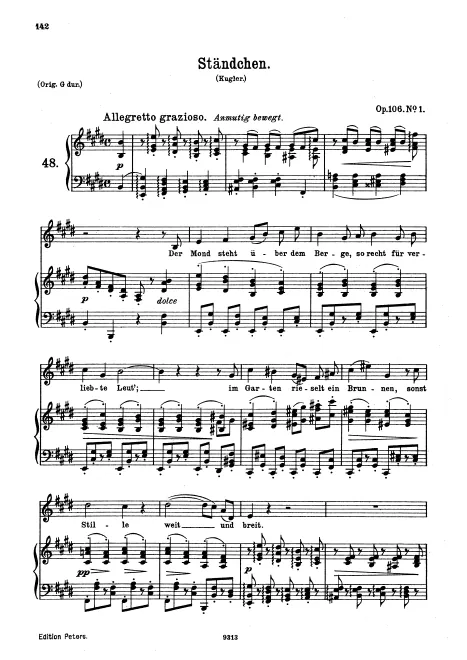 Completed Score (medium voice, transposed to )