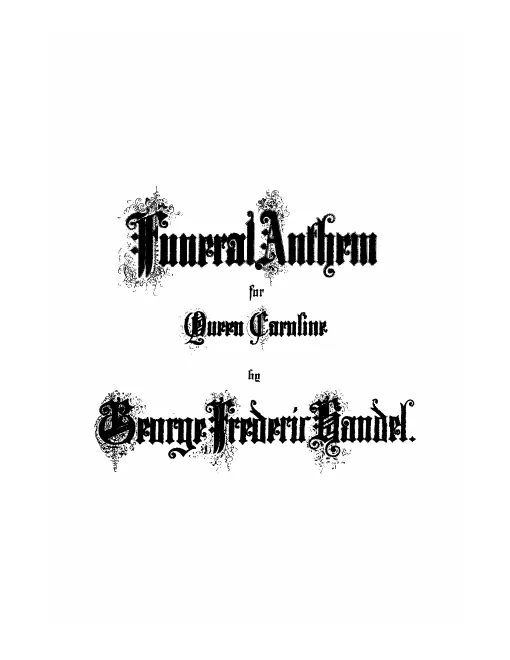 11. Trauerhymne auf den Tod der Königin Karoline (1861)