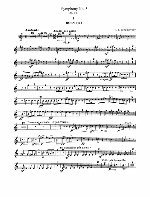 Horn 1, 2, 3, 4 (F)