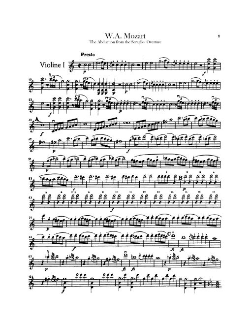 Violins I, II
