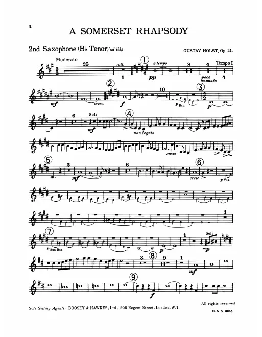 Tenor Saxophone (B) ad lib.
