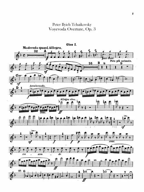 Oboe 1, 2, English Horn