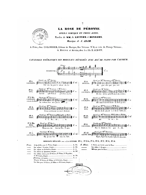 No.7, Couplets: "Allons point d'inutiles plaintes" (Le Marquis)