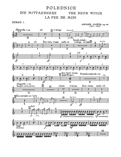 Horn 1, 2, 3, 4 (F)
