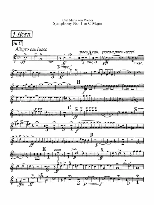 Horn 1, 2 (C, E♭)
