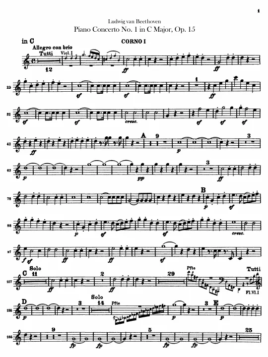 Horn 1, 2 (C, E)