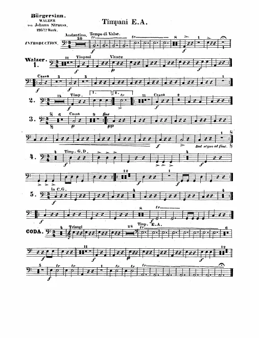 Timpani/Bass Drum, Snare Drum
