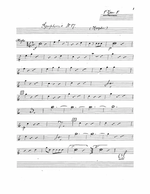 Horn 1, 2 (F)