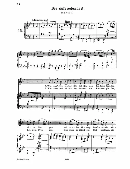 Complete Score (original / high voice, )