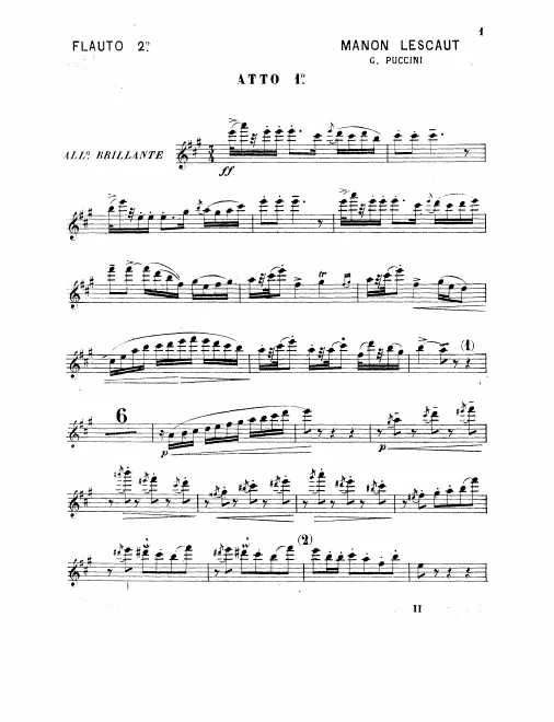 Flute 2, Offstage Flute 2 (Act IV)