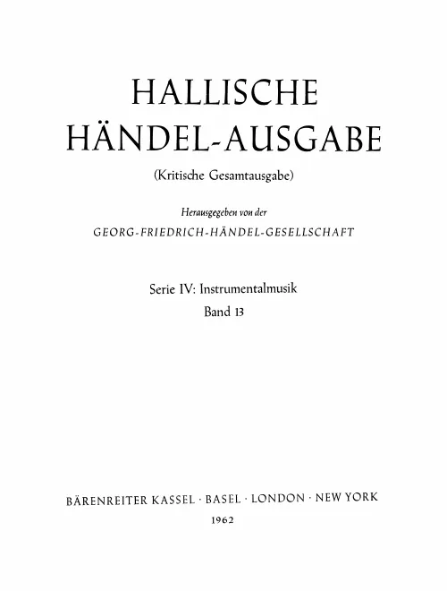 IV/13. Wassermusik, Feuerwerksmusik