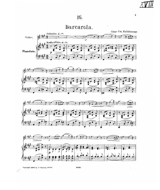 16. Barcarola