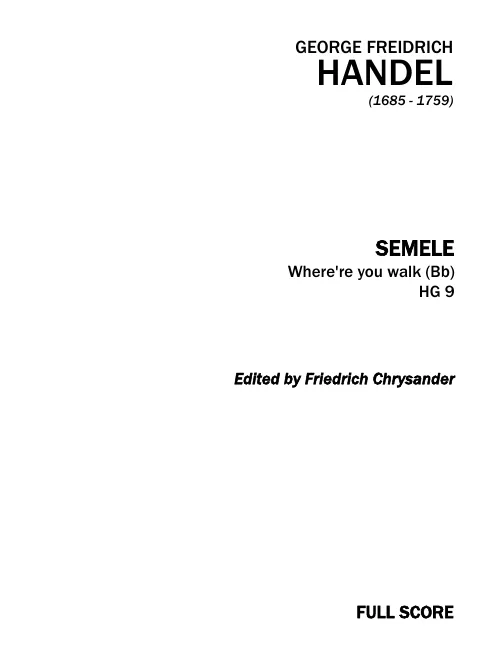 Complete Score (original key, (B major)