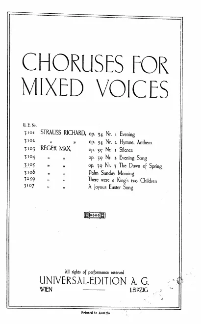 No. 3 "The Dawn of Spring" (with English words)
