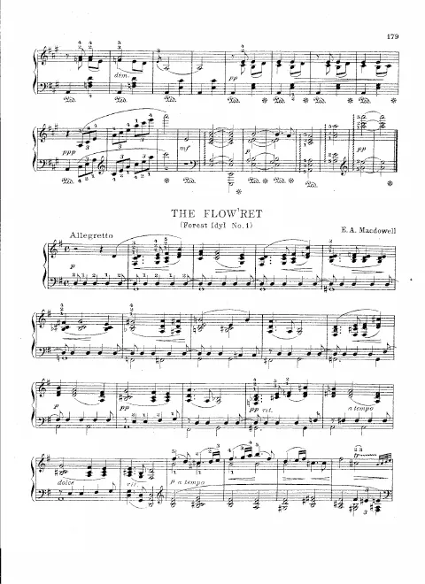 Complete Score, retitled as "The Flow'ret"