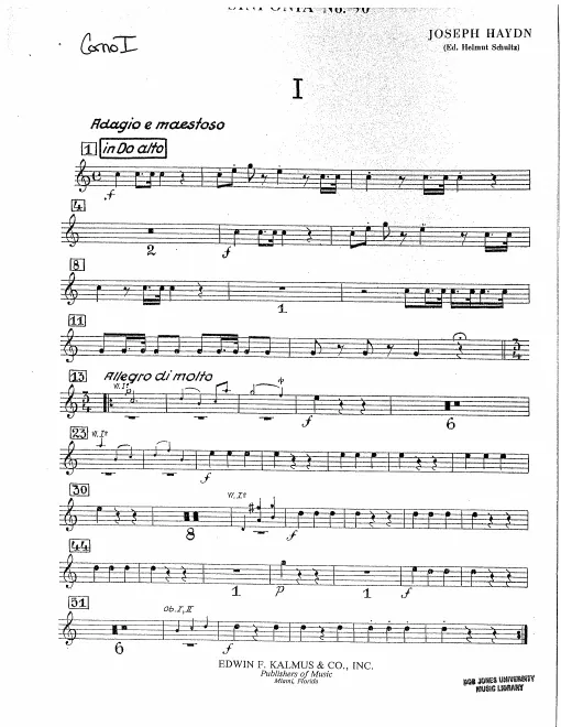 Horn 1 (C alto)