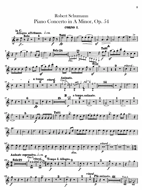Horn 1, 2 (C, A, E, F)