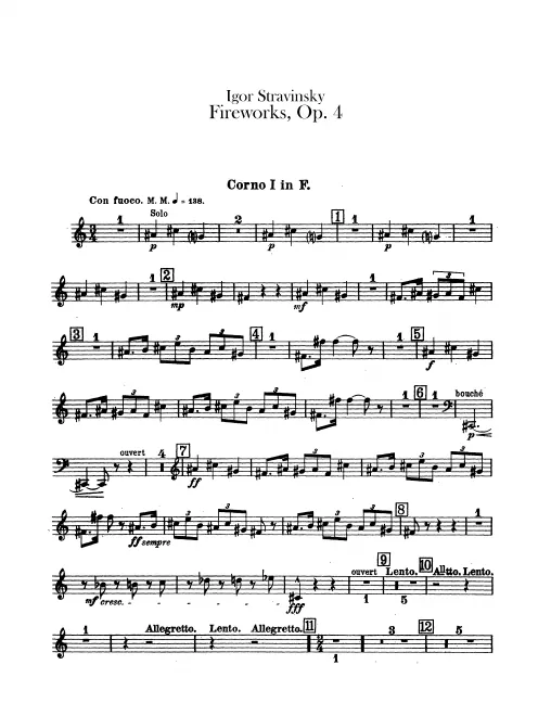 Horn 1, 2, 3, 4, 5, 6 (F)