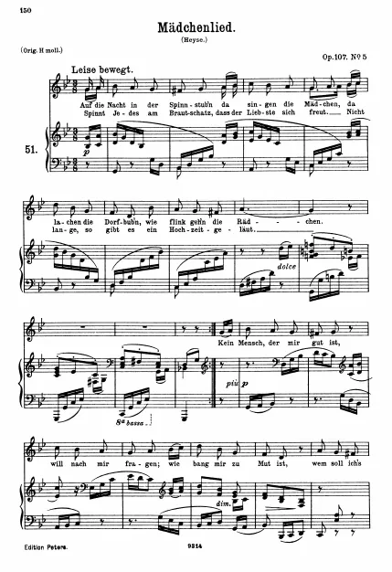 5. Mädchenlied