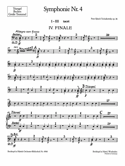 Triangle, Cymbals, Bass Drum