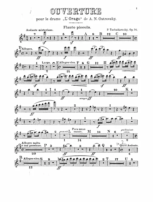 Piccolo, Flute 1, 2