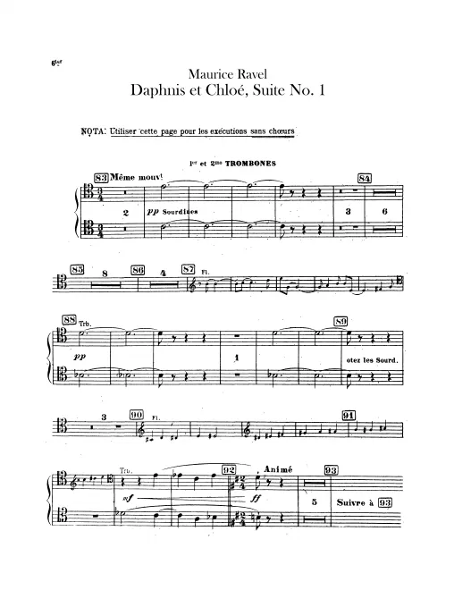 Trombones, Tuba - alternate parts to substitute for chorus