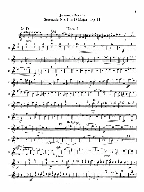 Horn 1, 2 (D/F)