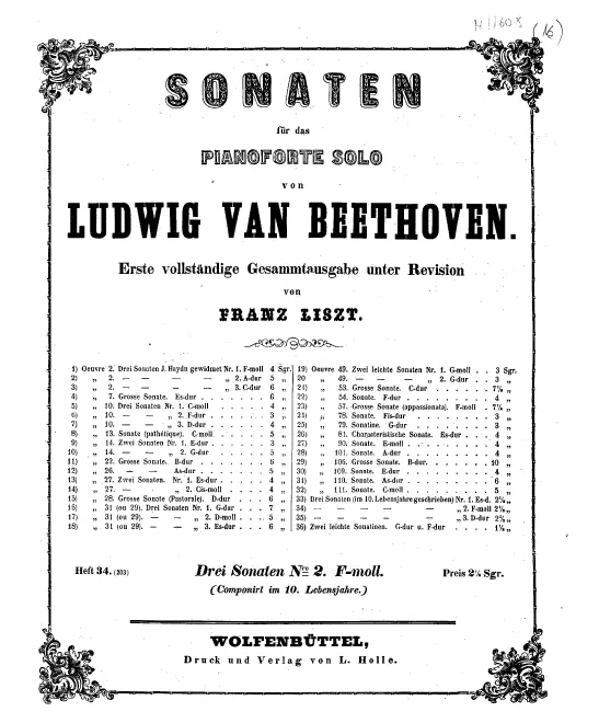 Heft 34. 3 Piano Sonatas, WoO 47, No.2