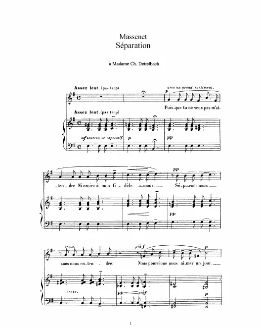 Complete Score (E minor: high voice and piano)