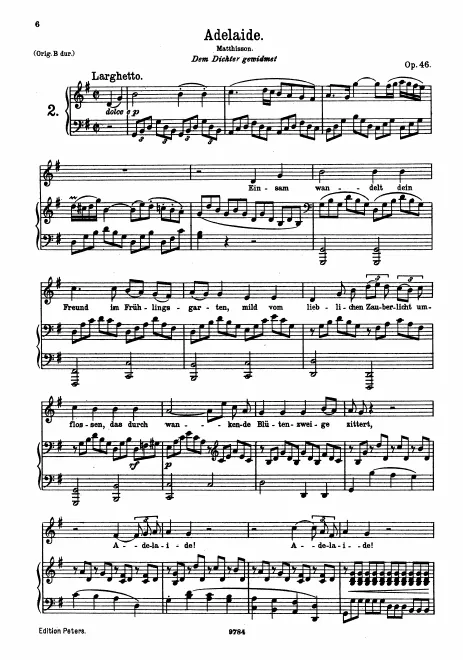 Complete Score (medium voice, transposed to )