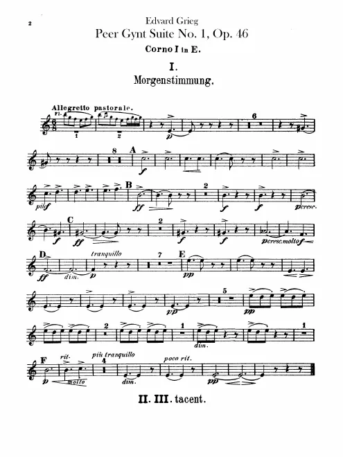Horn 1, 2, 3, 4 (E)