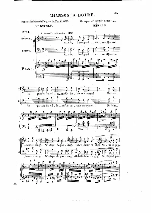 5. Chanson à boire (H 43)