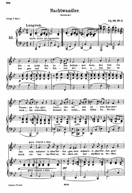 3. Nachtwandler (, transposed)