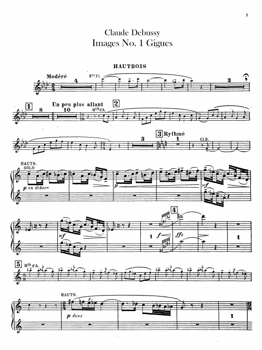 Oboe 1/2, Oboe d'amore, English Horn