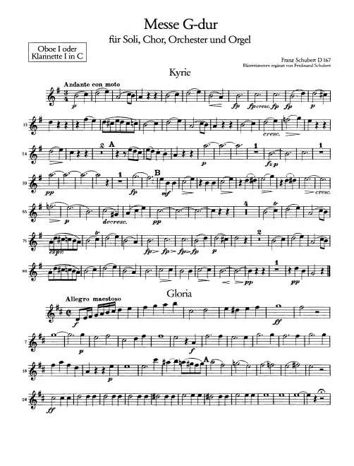 Oboe 1, 2 (also Clarinet 1, 2 (C))
